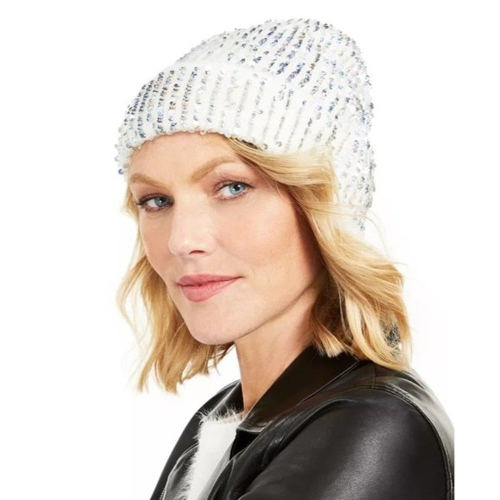 INC Sequin Shine Beanie